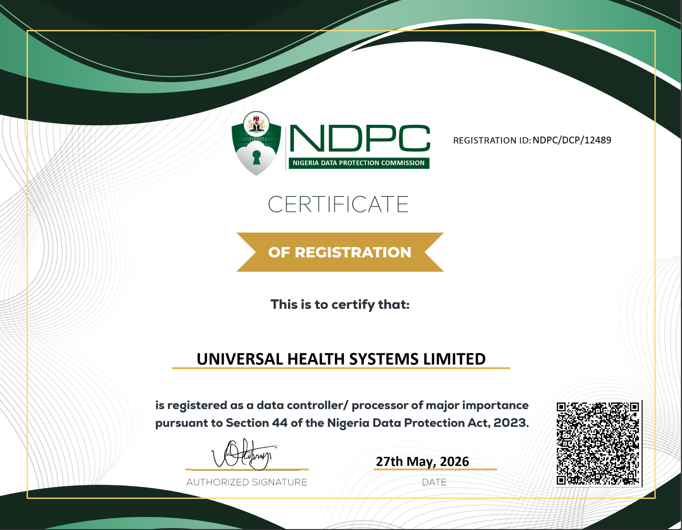NDPC Certification
